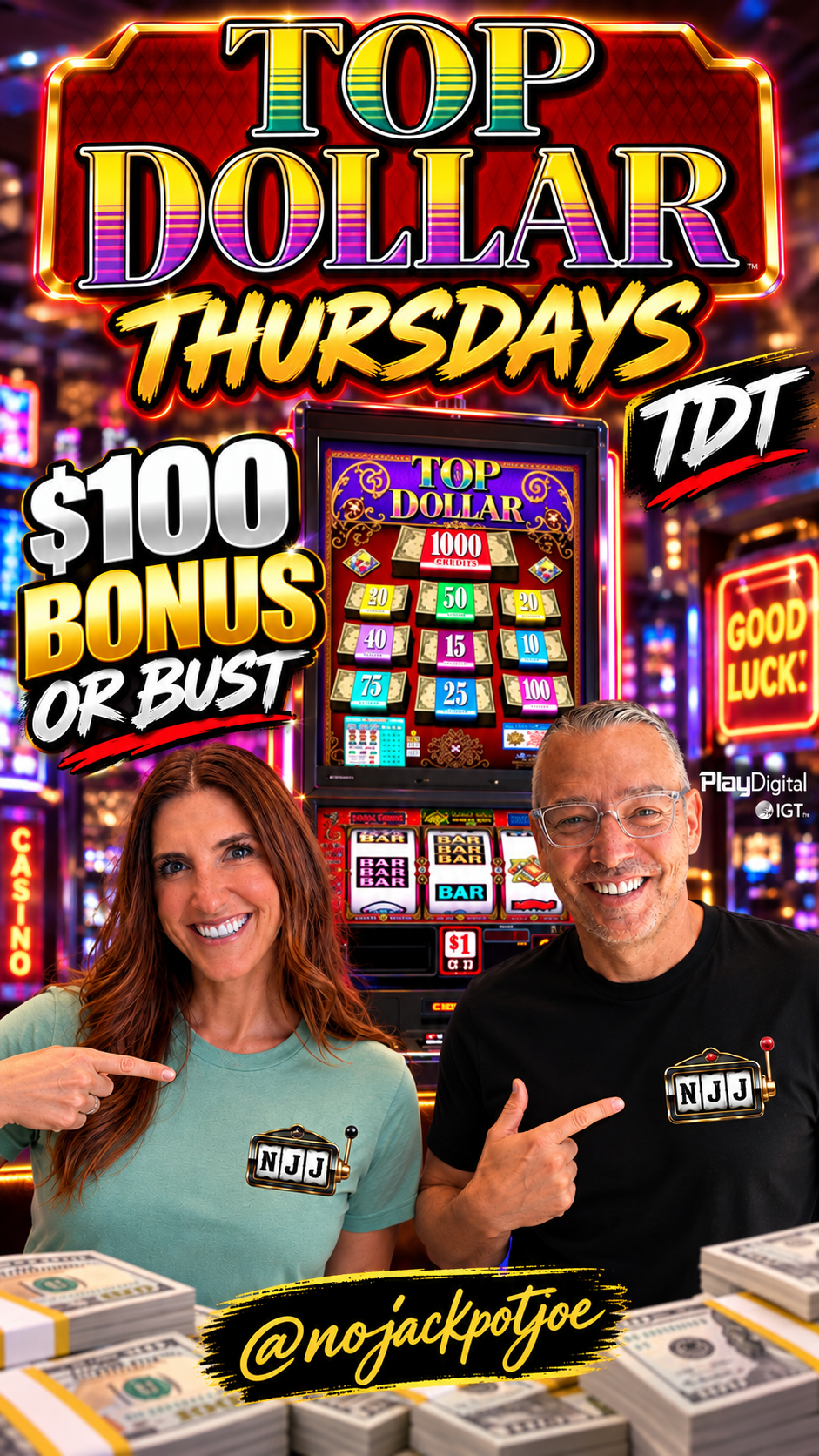 Top Dollar Thursdays: $100 bonus or bust with No Jackpot Joe